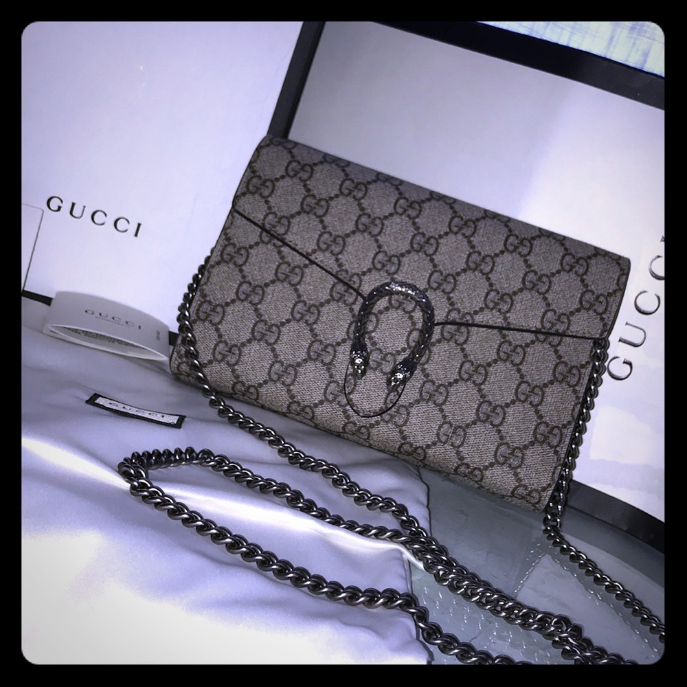 100% authentic Dionysus GG Supreme chain wallet
